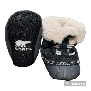 Sorel Infant Baby Caribootie Boots With Fur Trim